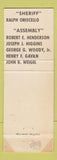 Matchbook Cover - Mildred Hughes William Hourihan State Senate Election WEAR