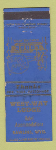 Matchbook Cover - West Way Motor Lodge Rawlins WY WORN