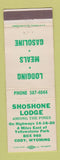 Matchbook Cover - Shosshone Lodge Cody WY