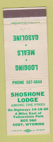 Matchbook Cover - Shosshone Lodge Cody WY