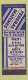 Matchbook Cover - Federal Match Corp New York City