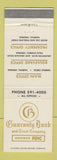 Matchbook Cover - Guaranty Bank and Trust Fairfax Falls Church VA