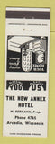 Matchbook Cover - New Annex Hotel Arcadia WI WHITE
