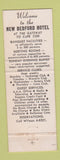 Matchbook Cover - New Bedford Hotel MA