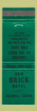 Matchbook Cover - New Brick Motel Caldwell KS