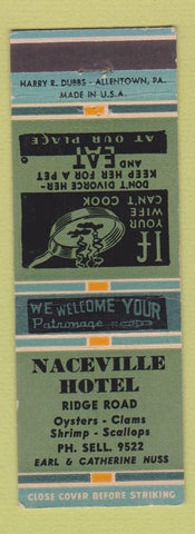 Matchbook Cover - Naceville Hotel PA