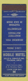 Matchbook Cover - Mobile Motel Tucson AZ