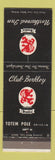 Matchbook Cover - Club Berkley Northwood Inn Royal Oak Berkley MI