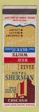 Matchbook Cover - Hotel Sherman Chicago IL