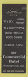 Matchbook Cover - Commercial Hotel Woodstock ON