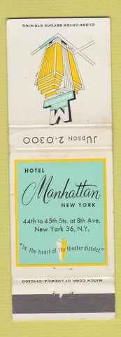 Matchbook Cover - Hotel Manhattan New York City
