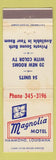 Matchbook Cover - Magnolia Motel Hammond LA WEAR