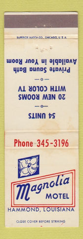 Matchbook Cover - Magnolia Motel Hammond LA WEAR