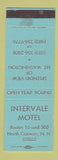 Matchbook Cover - Intervale Motel North Conway NH BLUE