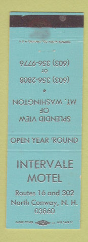 Matchbook Cover - Intervale Motel North Conway NH BLUE