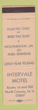 Matchbook Cover - Intervale Motel North Conway NH PEACH