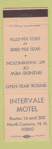 Matchbook Cover - Intervale Motel North Conway NH PEACH