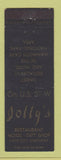 Matchbook Cover - Jolly's Restaurant Motel Cave City KY
