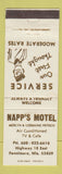 Matchbook Cover - Napp's Motel Fennimore WI