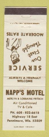 Matchbook Cover - Napp's Motel Fennimore WI