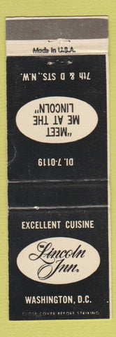 Matchbook Cover - Lincoln Inn Washington DC WEAR