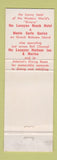 Matchbook Cover - Lucayan Beach Hotel Freeport Bahamas