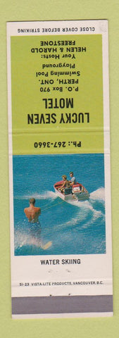 Matchbook Cover - Lucky Seven Motel Perth ON water skiing