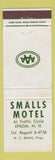 Matchbook Cover - Smalls Motel Epsom NH