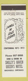 Matchbook Cover - Smiley's Haven Queen's Hotel Brussels ON girlie