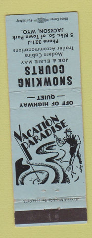 Matchbook Cover - Snowking Courts motel Jackson WY