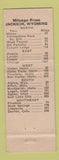 Matchbook Cover - Snowking Courts motel Jackson WY