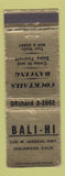 Matchbook Cover - Bali Hi Inglewood CA WEAR