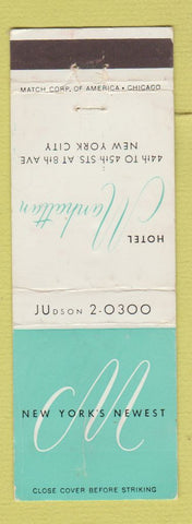 Matchbook Cover - Hotel Manhattan New York City WEAR