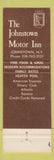 Matchbook Cover - Johnstown Motor Inn NY