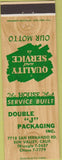 Matchbook Cover - Double J Packaging Sun Valley CA