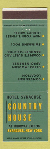 Matchbook Cover - Country House Hotel Syracuse NY