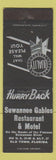 Matchbook Cover - Suwannee Gables Restaurant Motel Old Town FL