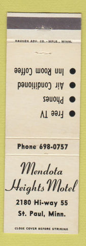 Matchbook Cover - Mendota Heights Motel St Paul MN