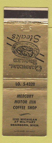 Matchbook Cover - Mercury Motor Inn Coffee Shop Dearborn MI