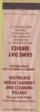 Matchbook Cover - Southgate Norge Laundry CA