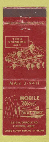 Matchbook Cover - Mobile Motel Tucson AZ WEAR
