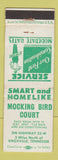 Matchbook Cover - Mocking Bird Court Motel Knoxville TN