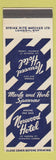 Matchbook Cover - Norwood Hotel Winnipeg MB