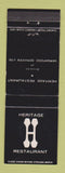 Matchbook Cover - Heritage Restaurant