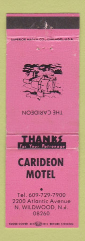 Matchbook Cover - Carideon Motel North Wildwood NJ WEAR