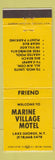 Matchbook Cover - Marine Village Motel Lake George NY YELLOW