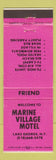 Matchbook Cover - Marine Village Motel Lake George NY PINK