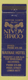 Matchbook Cover - Naenae Hotel Lower Hutt New Zealand