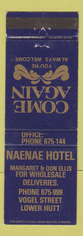 Matchbook Cover - Naenae Hotel Lower Hutt New Zealand
