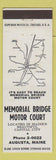 Matchbook Cover - Memorial Bridge Motor Court Augusta ME